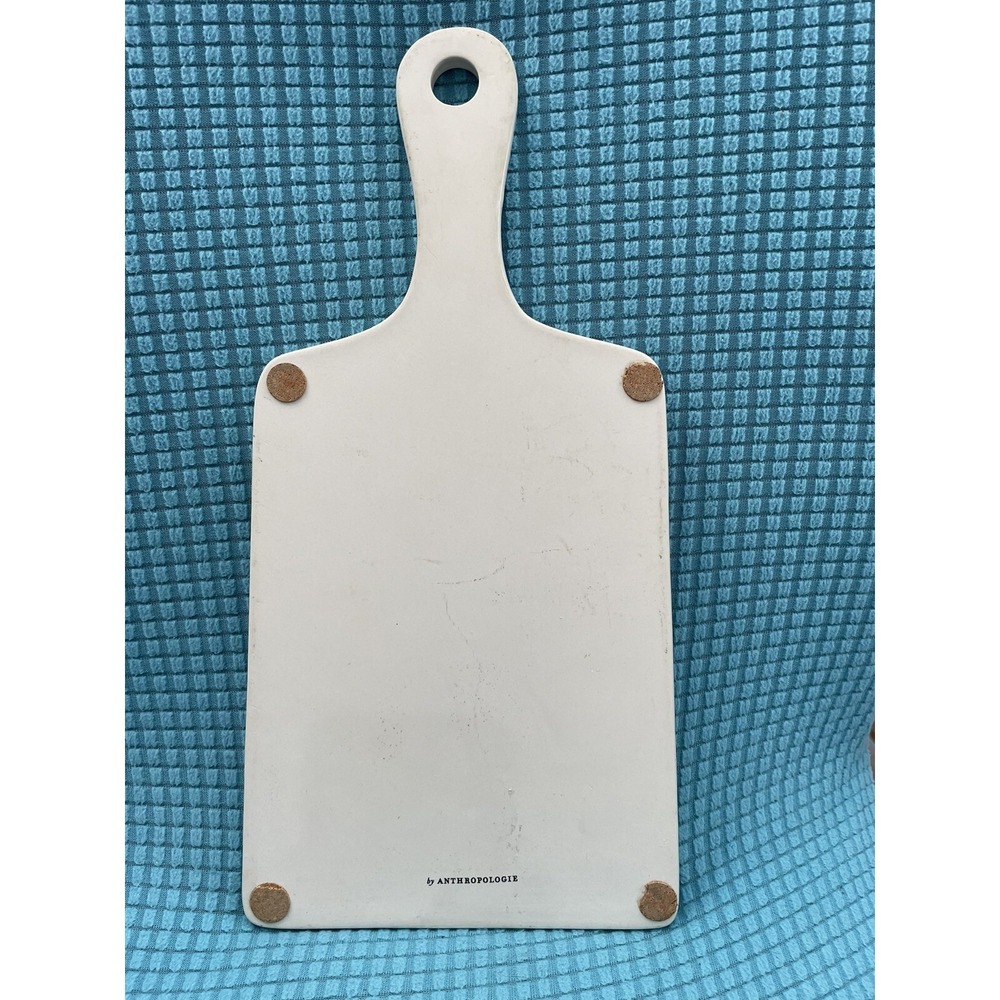 Anthropologie French Bistro Cheese Cutting Board Eliza Tile Monogram S - Picture 5 of 11